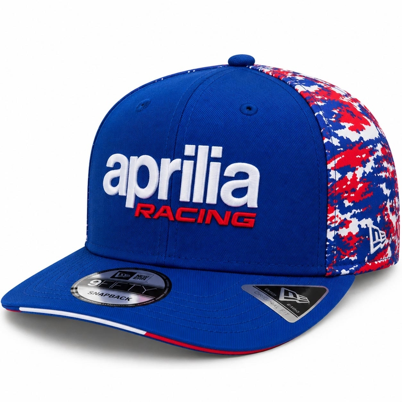 Gorra Aprilia Racing x New Era edición Le Mans azul