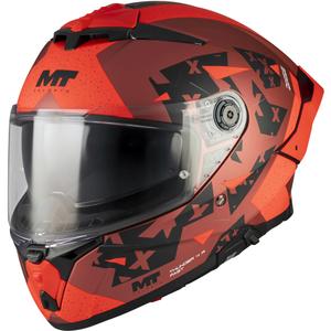 Casco integral de moto MT Thunder 4 R SV Fast C5 negro mate-gris-rojo