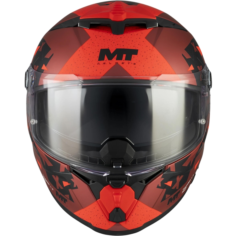 Casco integral de moto MT Thunder 4 R SV Fast C5 negro mate-gris-rojo