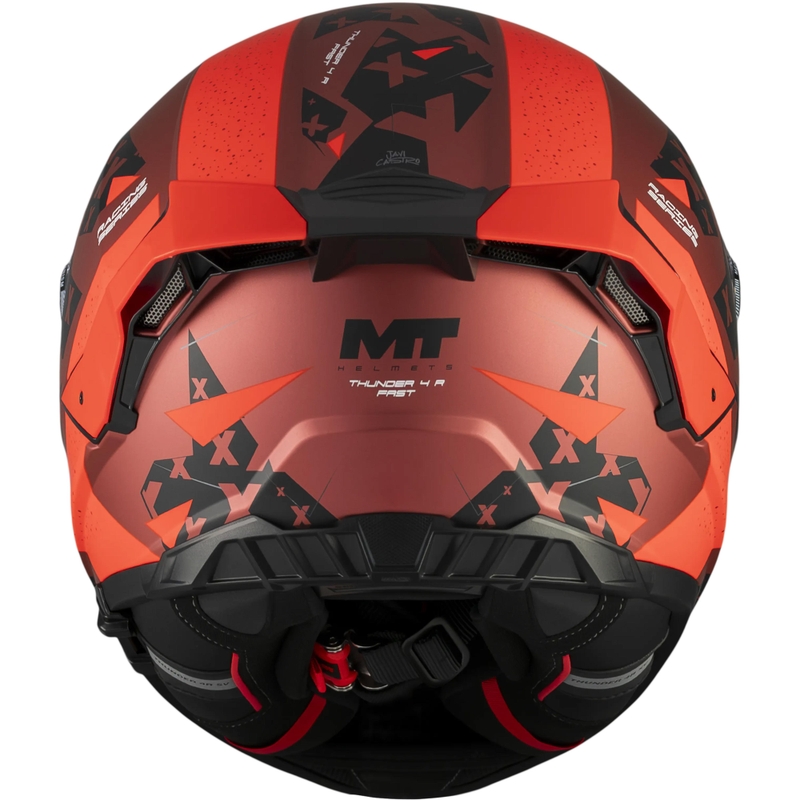 Casco integral de moto MT Thunder 4 R SV Fast C5 negro mate-gris-rojo