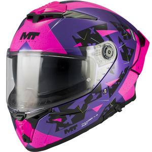 Casco integral de moto MT Thunder 4 R SV Fast C8 morado-rosa-negro