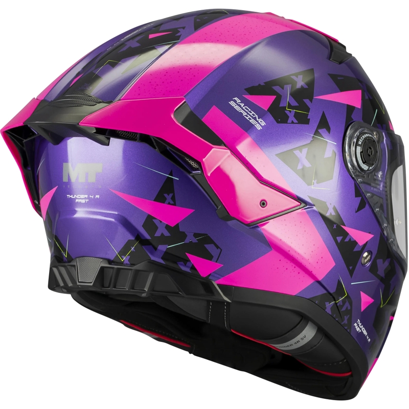 Casco integral de moto MT Thunder 4 R SV Fast C8 morado-rosa-negro