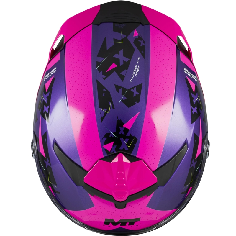 Casco integral de moto MT Thunder 4 R SV Fast C8 morado-rosa-negro