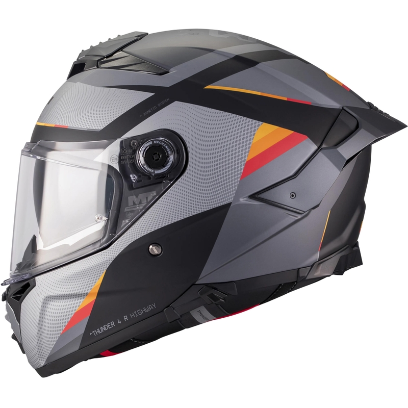 Casco integral de moto MT Thunder 4 R SV Highway B5 gris mate-negro