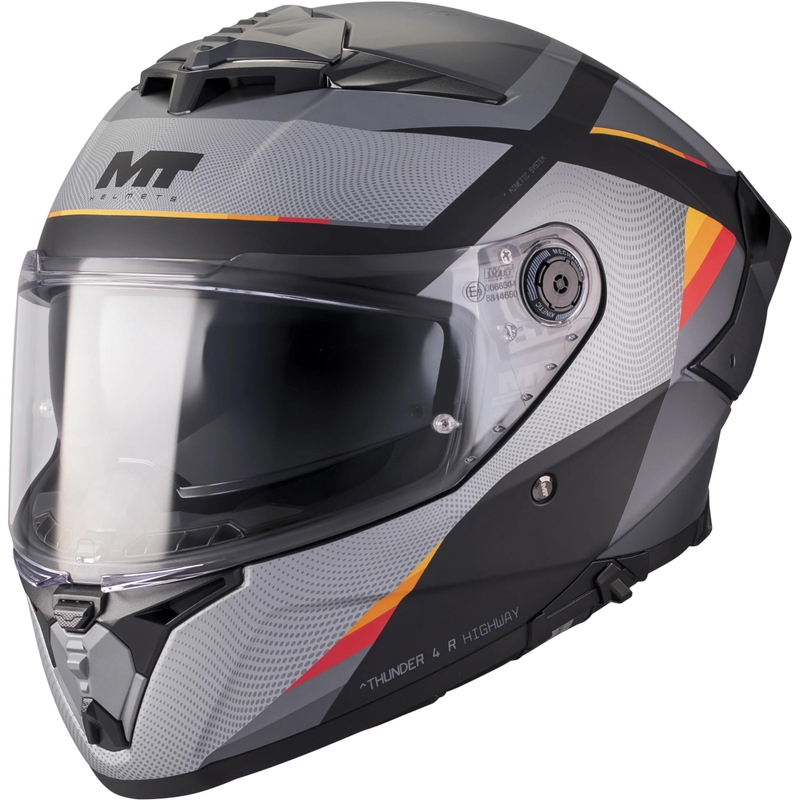 Casco integral de moto MT Thunder 4 R SV Highway B5 gris mate-negro