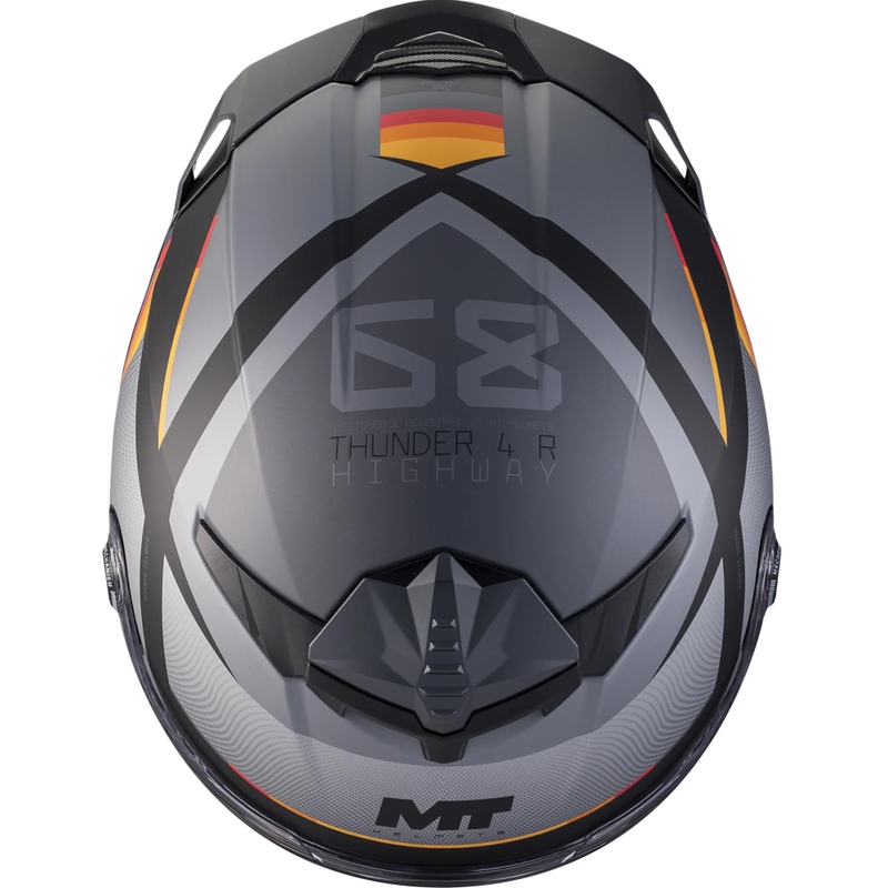 Casco integral de moto MT Thunder 4 R SV Highway B5 gris mate-negro