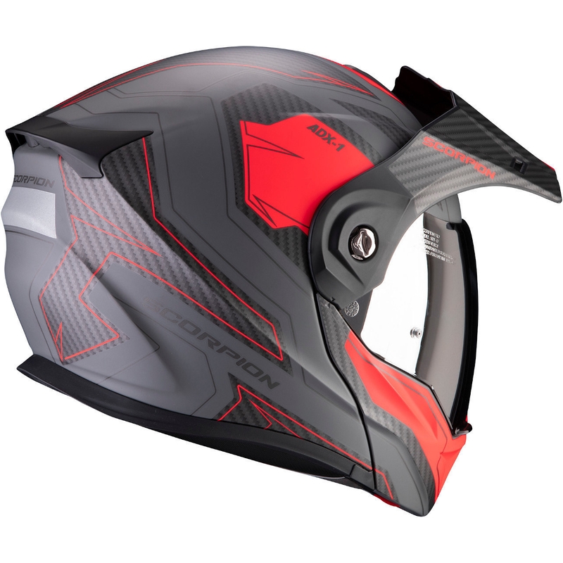 Výklopná enduro přilba Scorpion ADX-1 Tucson šedo-červená výprodej