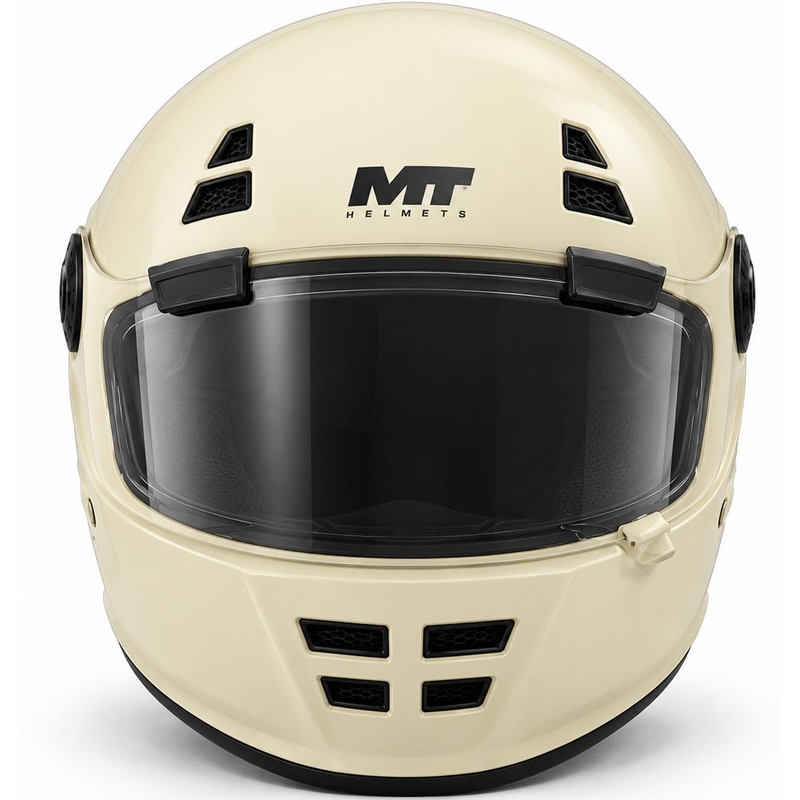 Casco integral de motocicleta MT Jarama SV Pure A3 color crema
