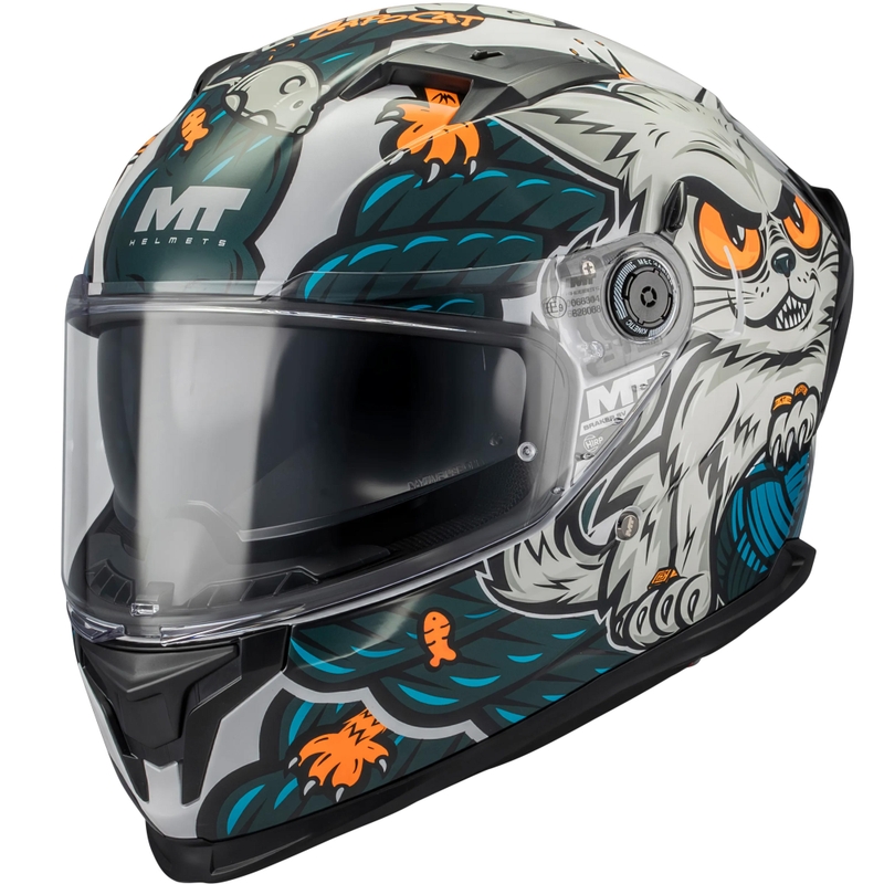 Casco integral de motocicleta MT Braker SV King A7 gris-azul