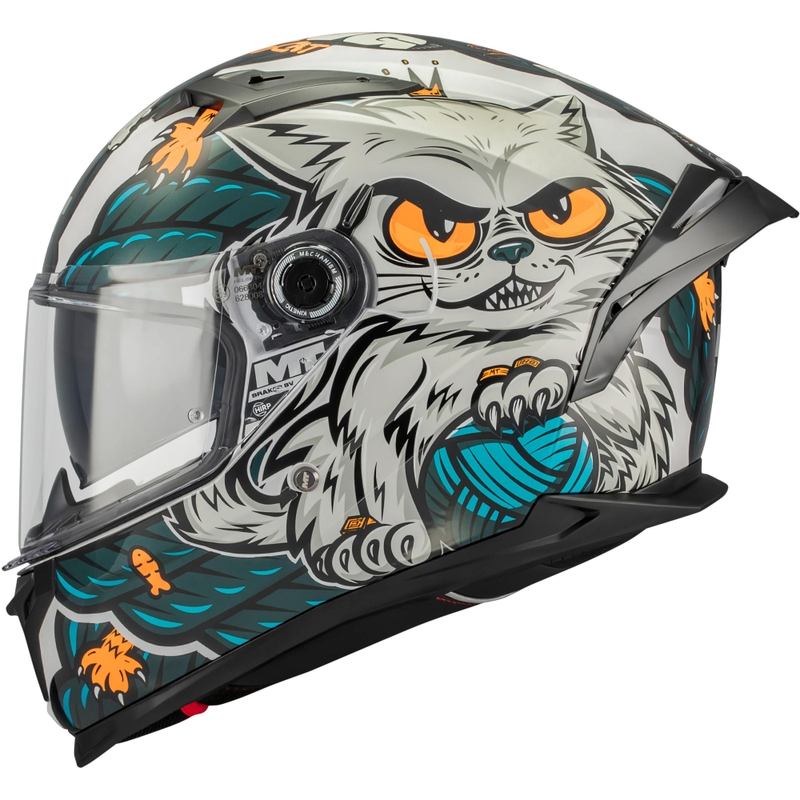 Casco integral de motocicleta MT Braker SV King A7 gris-azul