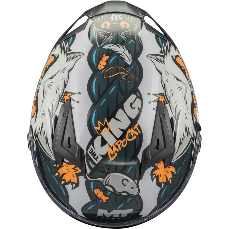 Casco integral de motocicleta MT Braker SV King A7 gris-azul