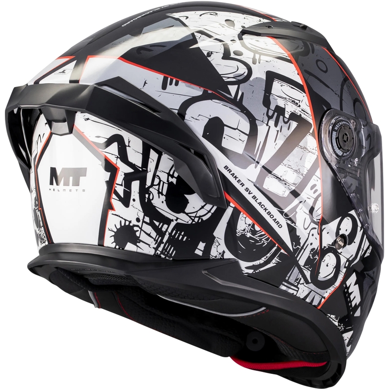 Casco integral de motocicleta MT Braker SV Blackboard B0 negro-gris