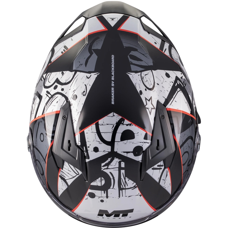 Casco integral de motocicleta MT Braker SV Blackboard B0 negro-gris