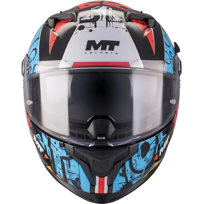 Casco integral de moto MT Braker SV Blackboard B5 negro-azul-rojo