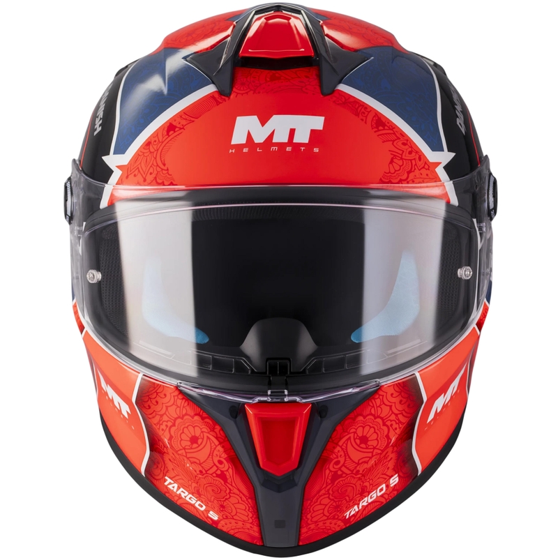 Casco integral de motocicleta MT Targo S Danish_26_Season C5 rojo-azul-gris