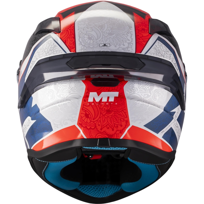 Casco integral de motocicleta MT Targo S Danish_26_Season C5 rojo-azul-gris