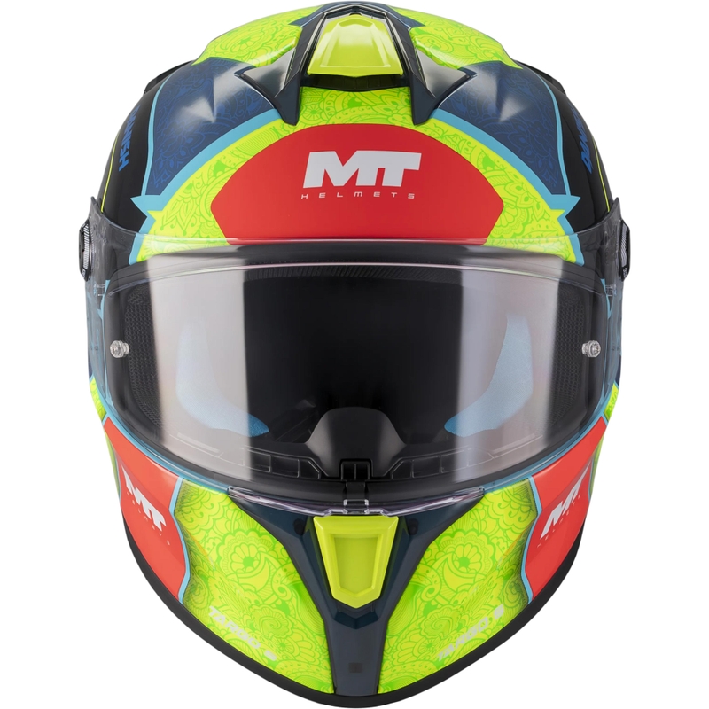 Casco integral de motocicleta MT Targo S Danish_26_Brasil C3 azul-amarillo flúor-rojo