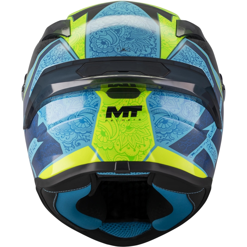 Casco integral de motocicleta MT Targo S Danish_26_Brasil C3 azul-amarillo flúor-rojo