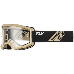 Gafas de motocross Fly Racing Focus color negro-caqui con plexiglás transparente
