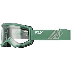 Gafas de motocross Fly Racing Focus verdes con lentes transparentes