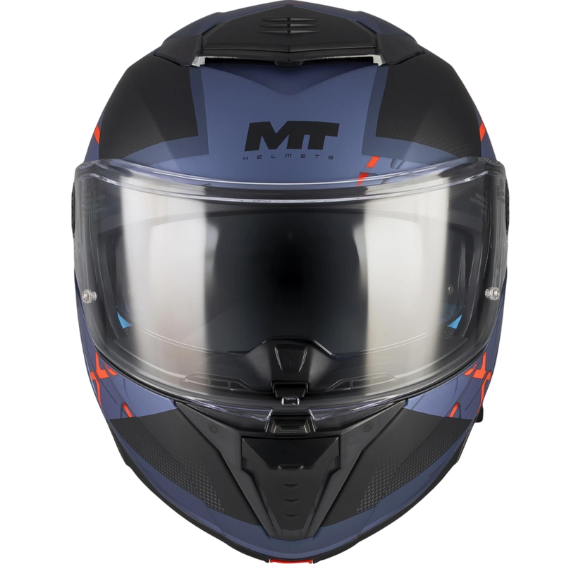 Casco de moto abatible MT Atom 2 SV Change C17 negro mate-azul
