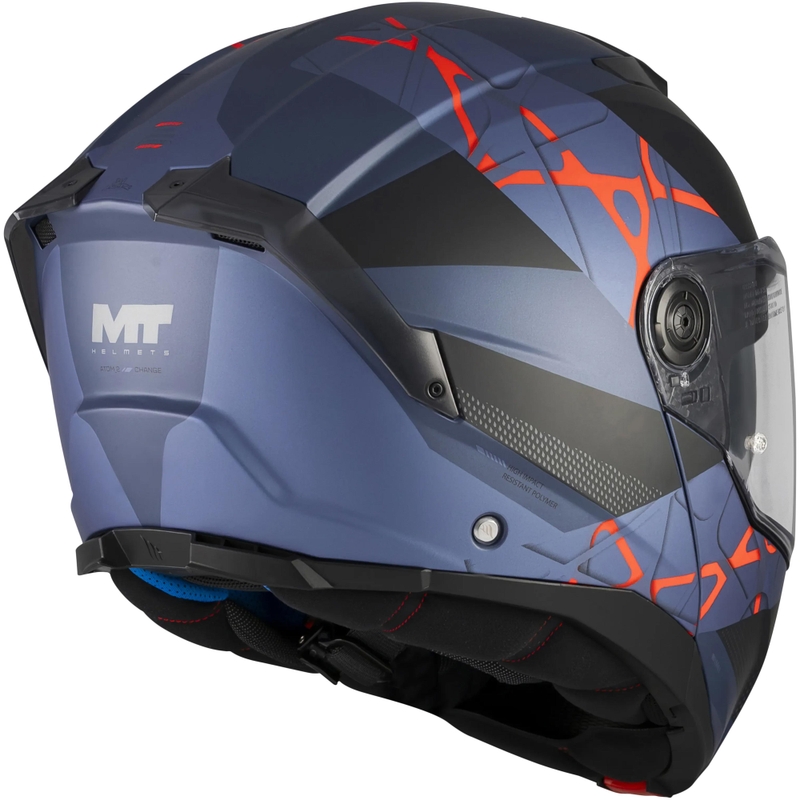 Casco de moto abatible MT Atom 2 SV Change C17 negro mate-azul