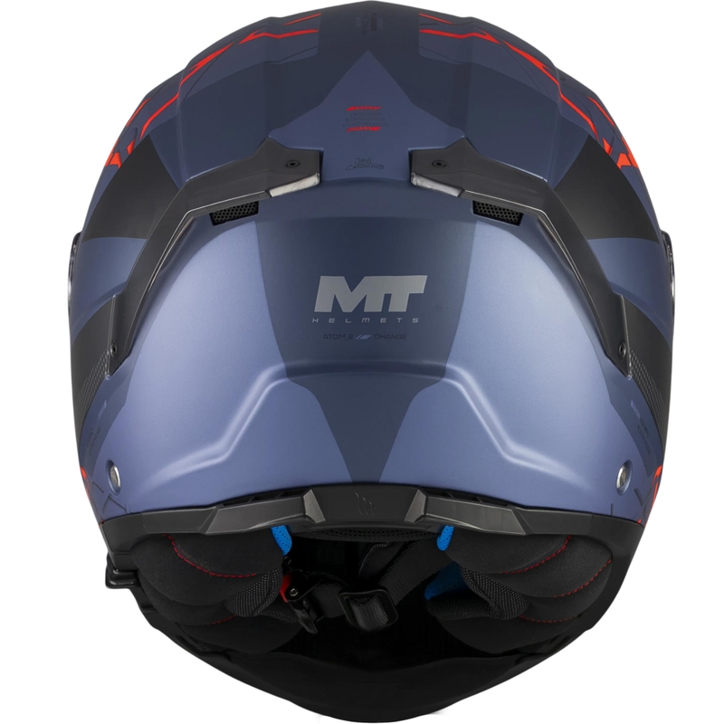 Casco de moto abatible MT Atom 2 SV Change C17 negro mate-azul