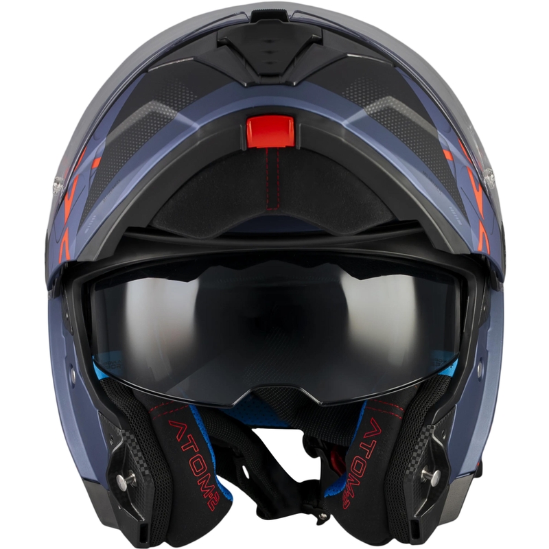 Casco de moto abatible MT Atom 2 SV Change C17 negro mate-azul