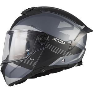 Casco de moto abatible MT Atom 2 SV Kaster C2 negro mate-gris