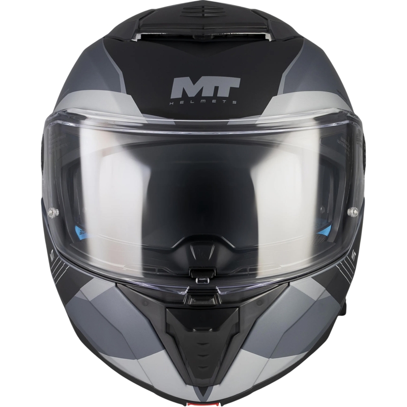 Casco de moto abatible MT Atom 2 SV Kaster C2 negro mate-gris