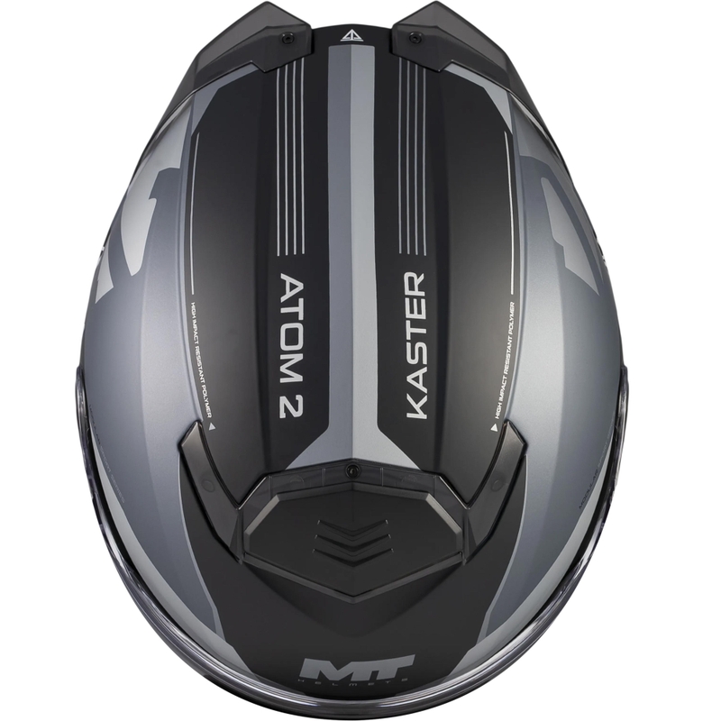 Casco de moto abatible MT Atom 2 SV Kaster C2 negro mate-gris