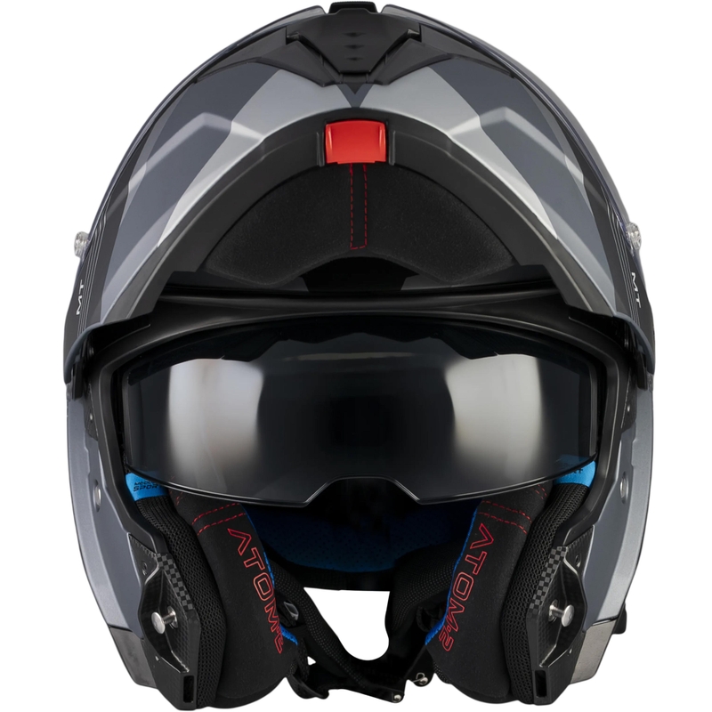Casco de moto abatible MT Atom 2 SV Kaster C2 negro mate-gris