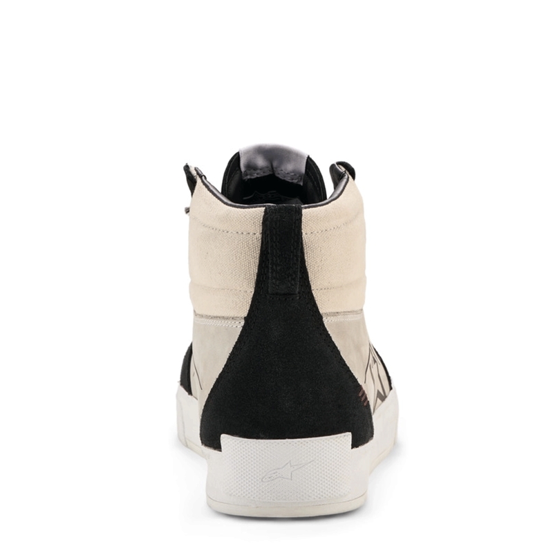Botas de moto Alpinestars Ride-63 de cuero negro-gris claro-blanco