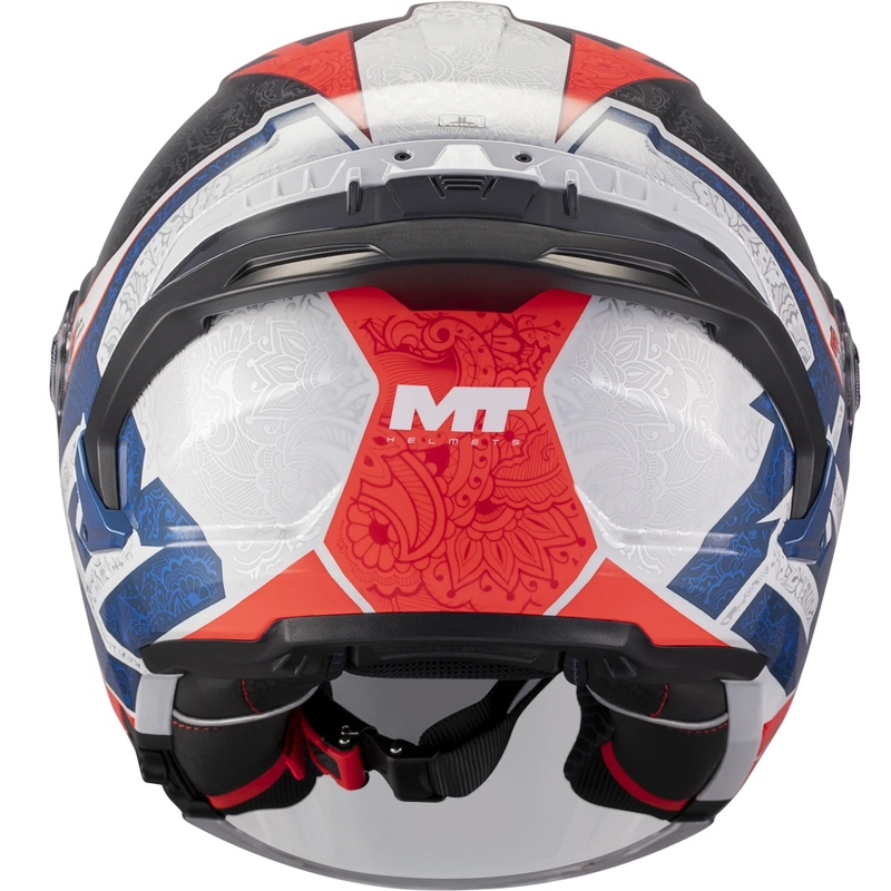 Casco de moto abierto MT Cosmo SV Danish 26 Season C5 azul-rojo-blanco-negro