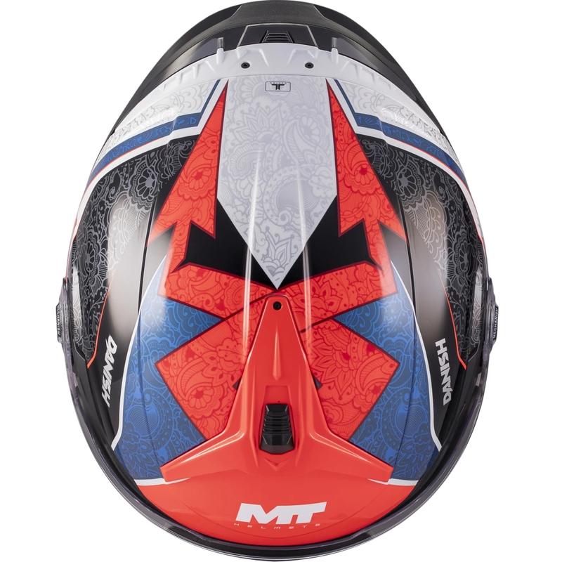 Casco de moto abierto MT Cosmo SV Danish 26 Season C5 azul-rojo-blanco-negro