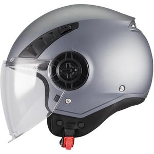 Casco de moto abierto MT Aeris Pure A2 gris mate