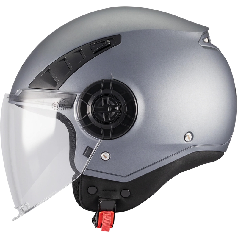 Casco de moto abierto MT Aeris Pure A2 gris mate