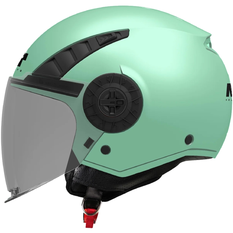 Casco de moto abierto MT Aeris Pure A2 verde mate