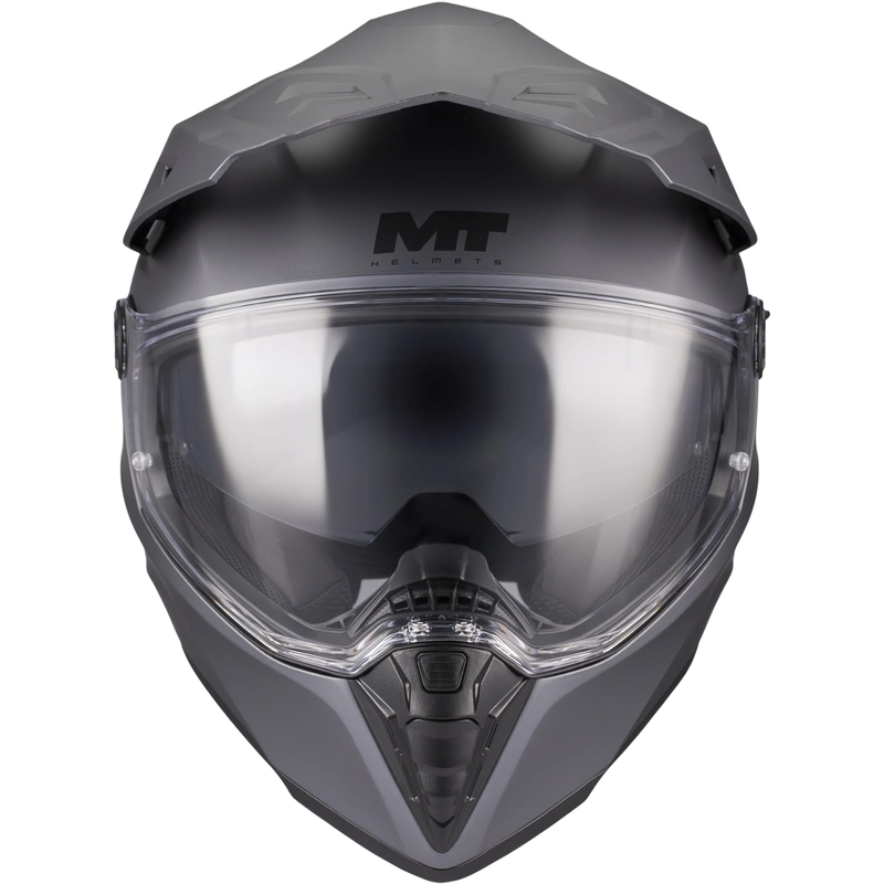 Casco de moto Enduro MT Track SV Pure A2 gris mate