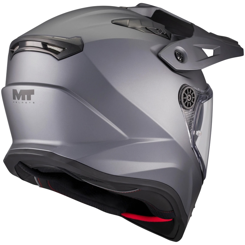 Casco de moto Enduro MT Track SV Pure A2 gris mate