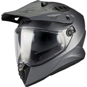 Casco de moto Enduro MT Track SV Pure A2 gris mate