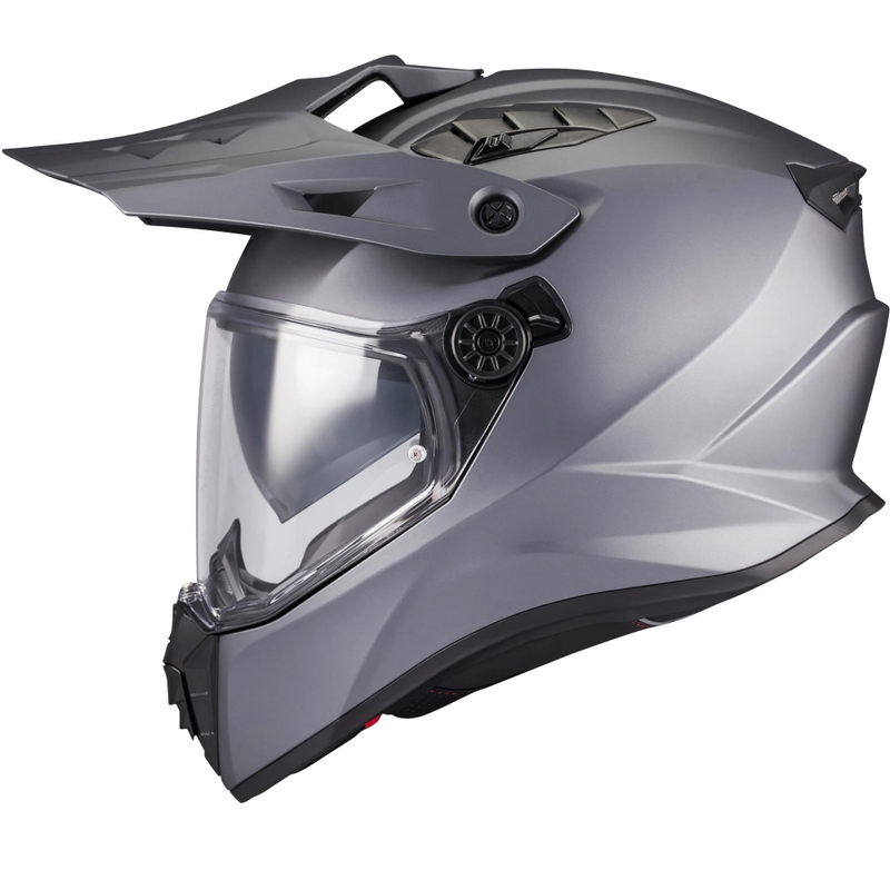 Casco de moto Enduro MT Track SV Pure A2 gris mate