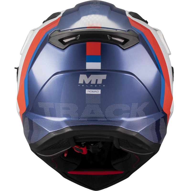 Casco de moto Enduro MT Track SV Nomad C0 azul-blanco-rojo