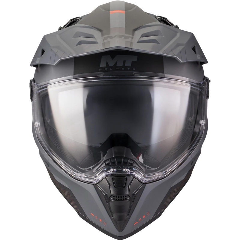 Casco de moto Enduro MT Track SV Nomad B25 negro mate-gris-rojo