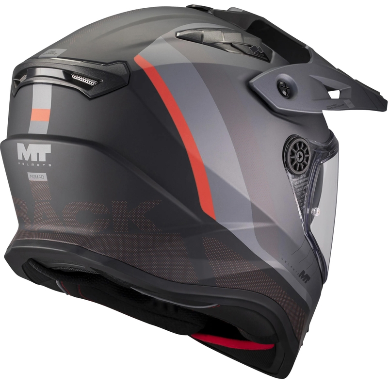 Casco de moto Enduro MT Track SV Nomad B25 negro mate-gris-rojo