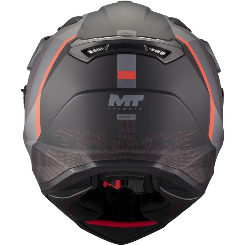 Casco de moto Enduro MT Track SV Nomad B25 negro mate-gris-rojo