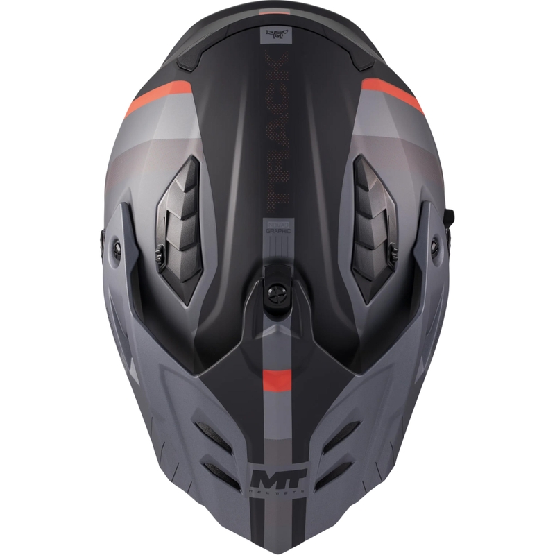 Casco de moto Enduro MT Track SV Nomad B25 negro mate-gris-rojo