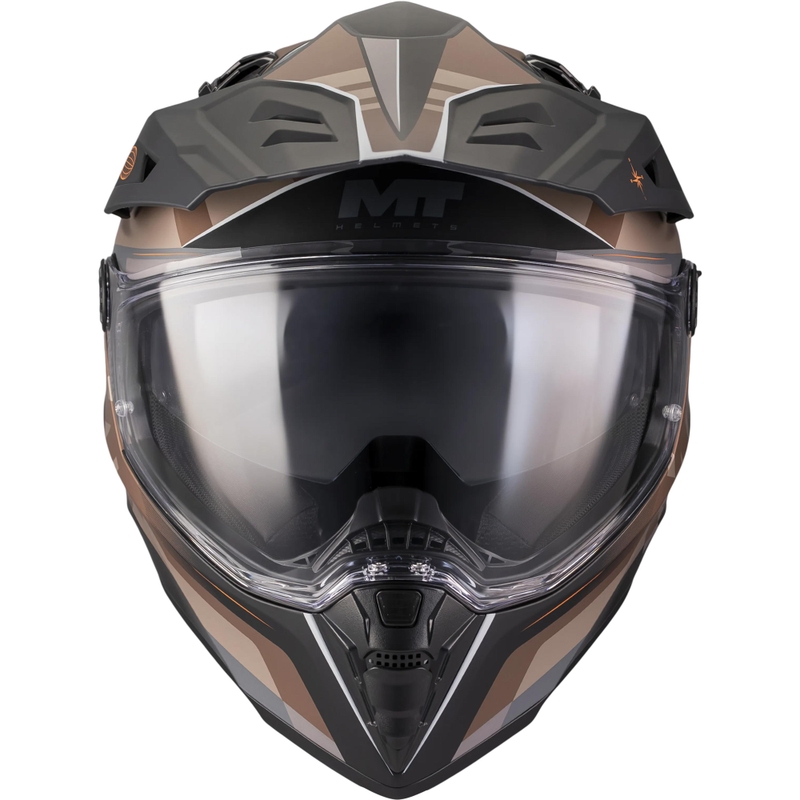 Casco de moto Enduro MT Track SV Questor B9 negro mate-marrón