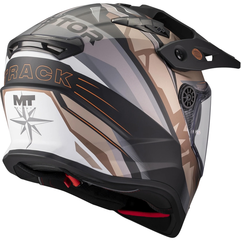 Casco de moto Enduro MT Track SV Questor B9 negro mate-marrón