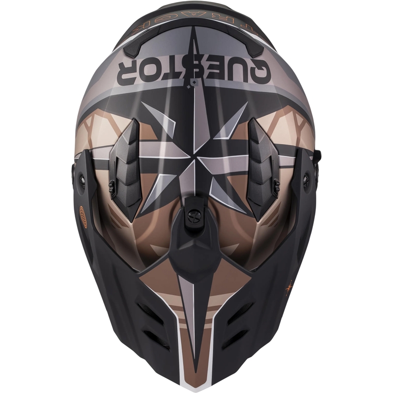 Casco de moto Enduro MT Track SV Questor B9 negro mate-marrón